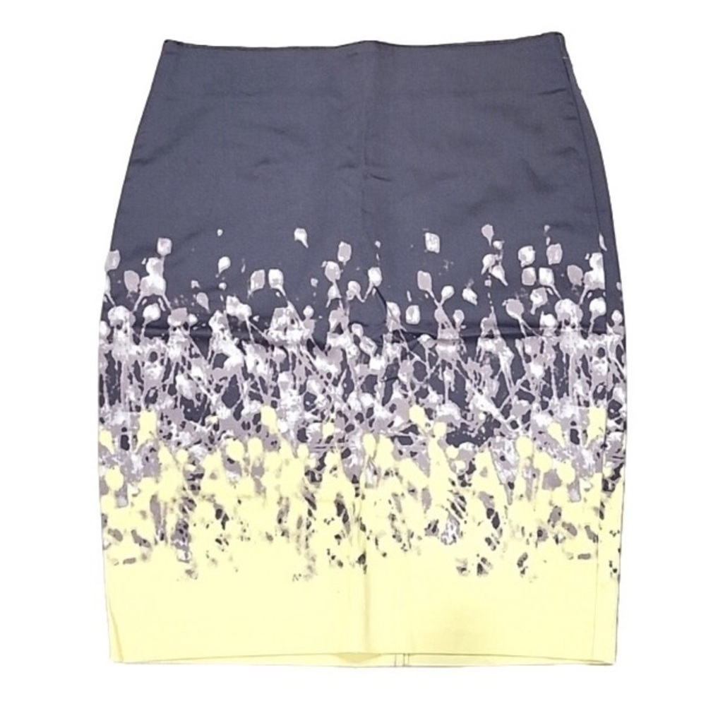 Ricki's Cotton Blend Yellow & Gray Stretch Skirt